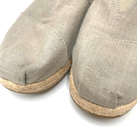 Bobs Skechers Memory Foam Shoes Womens 9 Gray Taupe High Jinx Espadrilles Slip - Picture 6 of 12
